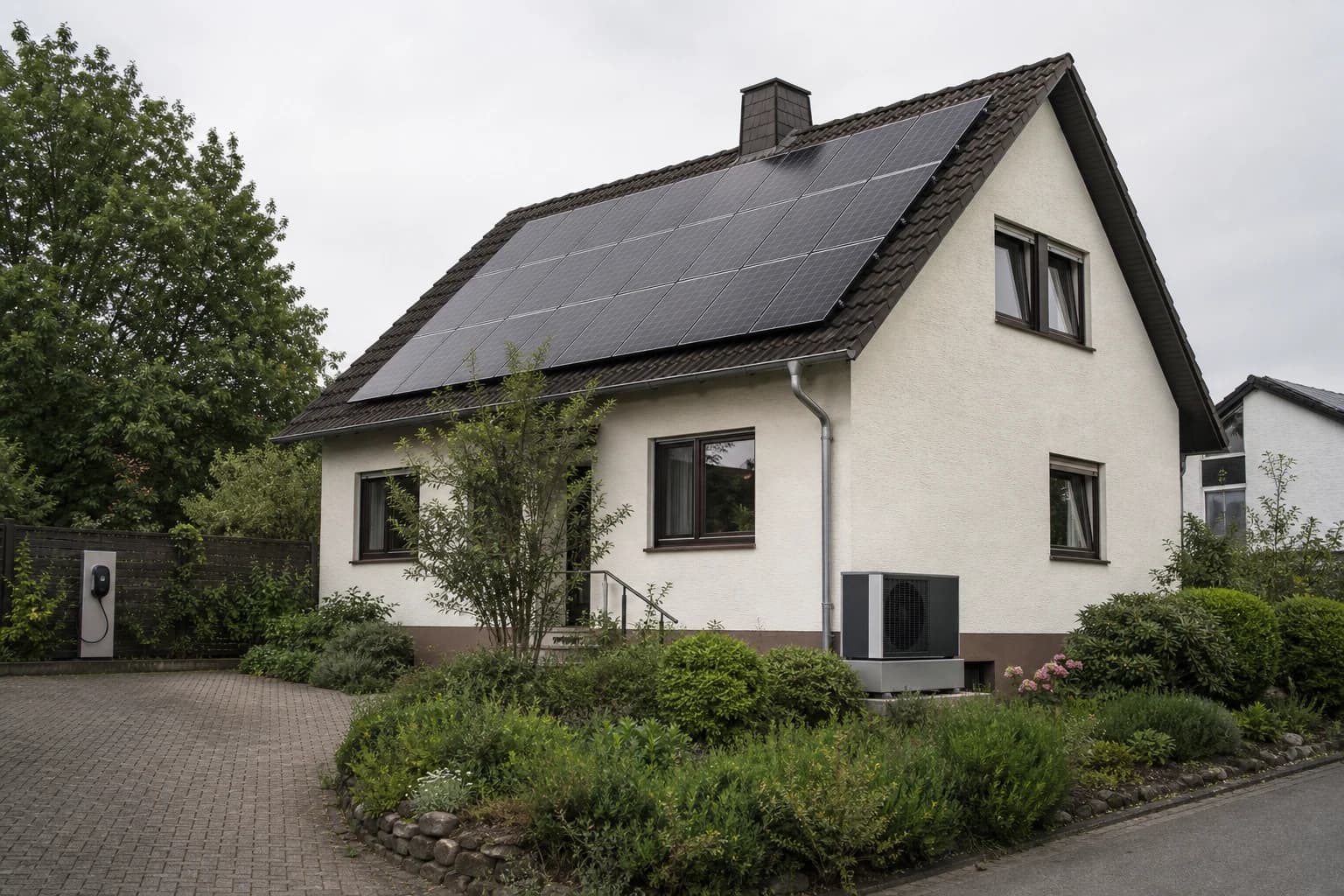 Teilmodernisiertes Einfamilienhaus von 1984 mit Wärmepumpe und Photovoltaik